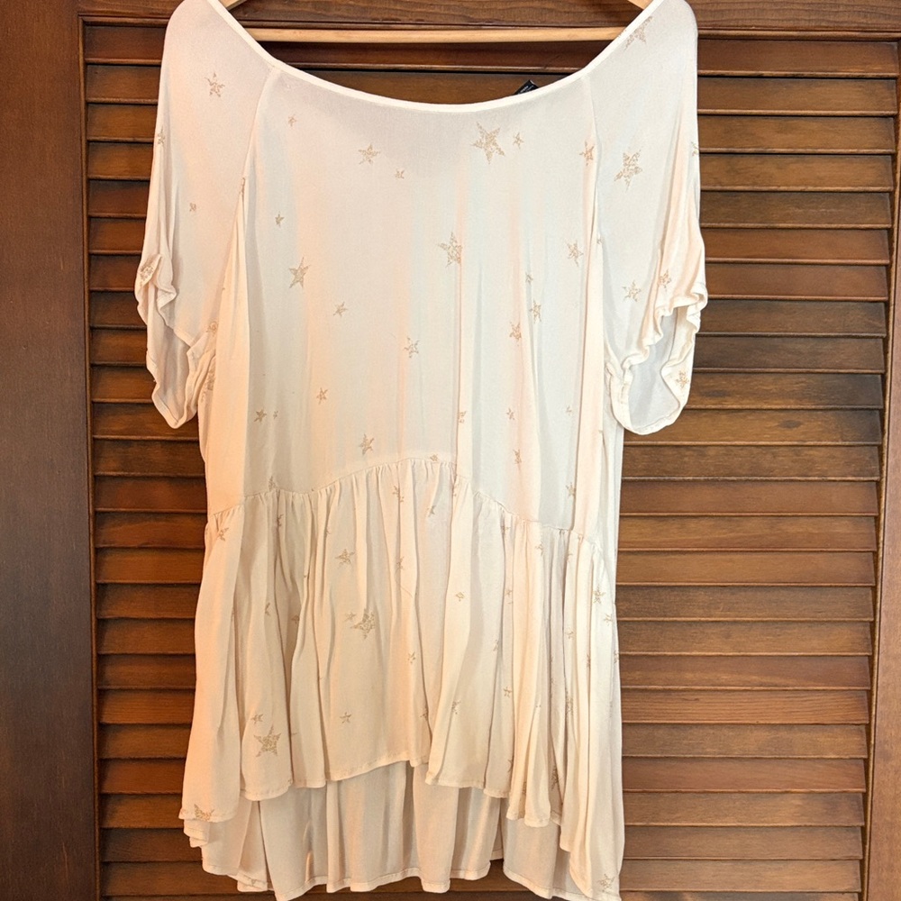 Torrid Cream Starry Women's Blouse